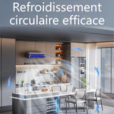 Ventilateur 312x87x83mm ventilateur mural sans perçage petit ventilateur domestique conduit de circulation d'air faible bruit