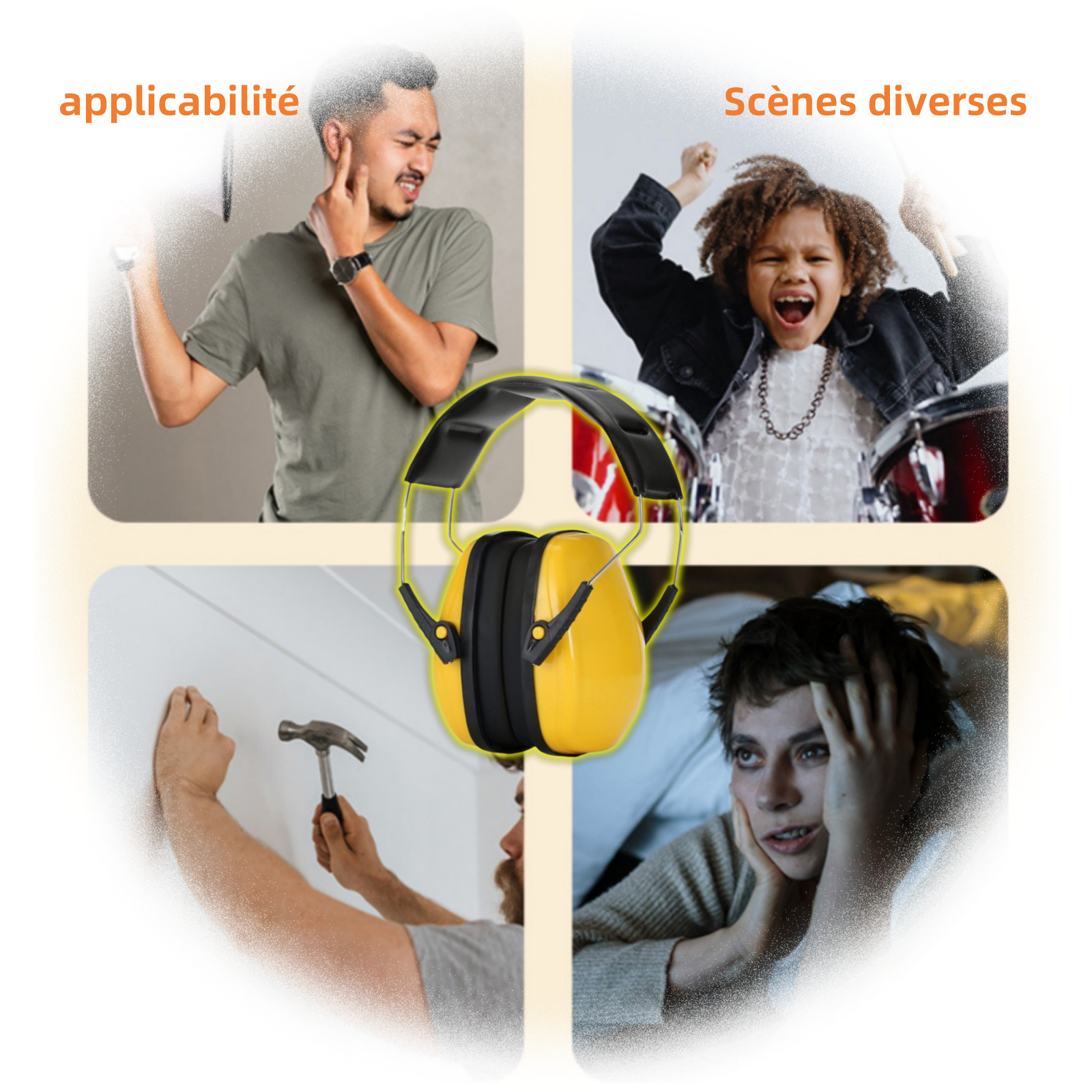 asque antibruit 35db taux de réduction du bruit casque antibruit casque réduction bruit protège-oreilles isolation phonique totale