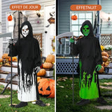 Deguisement faucheuse enfant 130-140cm costume de faucheuse avec gant déguisement squelette deguisement halloween costume faucheur