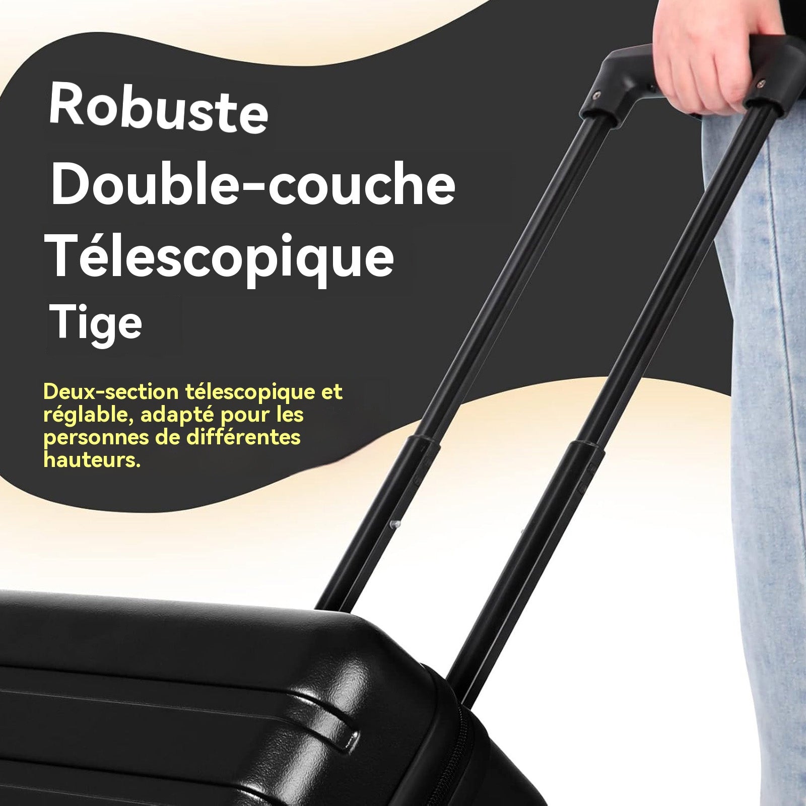 Valise moyenne 53x36x23cm 38L étanche à l'eau et antivol interface usb anti-rayures valise cabine valise de voyage bagages cabine