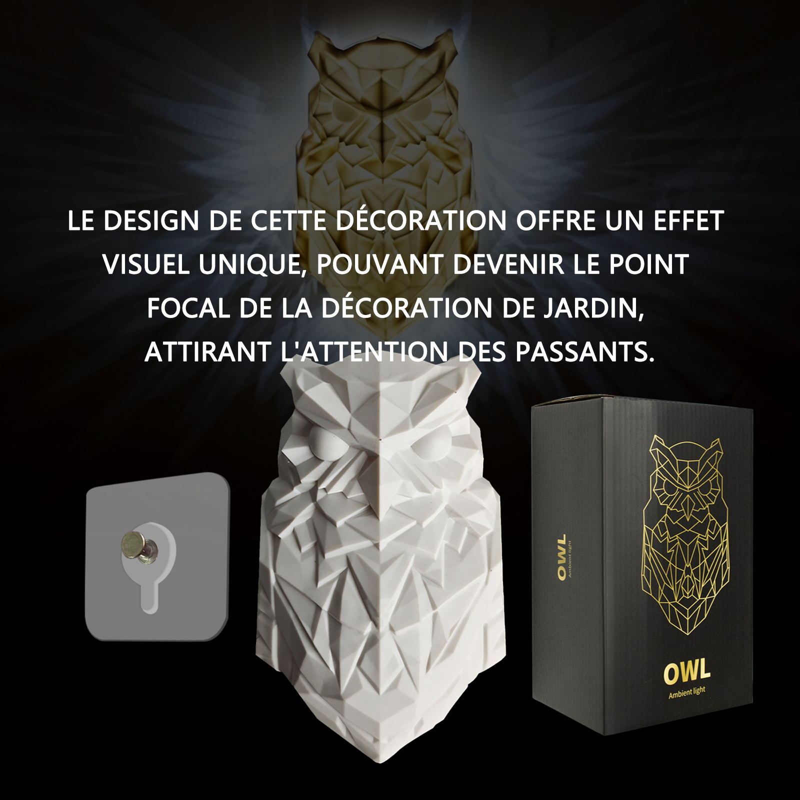 Lanterne Halloween 20,5x12,5x9cm injection moulding owl night lights wall decoration lights party animal decoration lanterne de fete