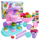 Outils de pâte a modeler 26pcs machine à glace colorée DIY jouets pour enfants accessoires pate a modeler jouets en argile colorée