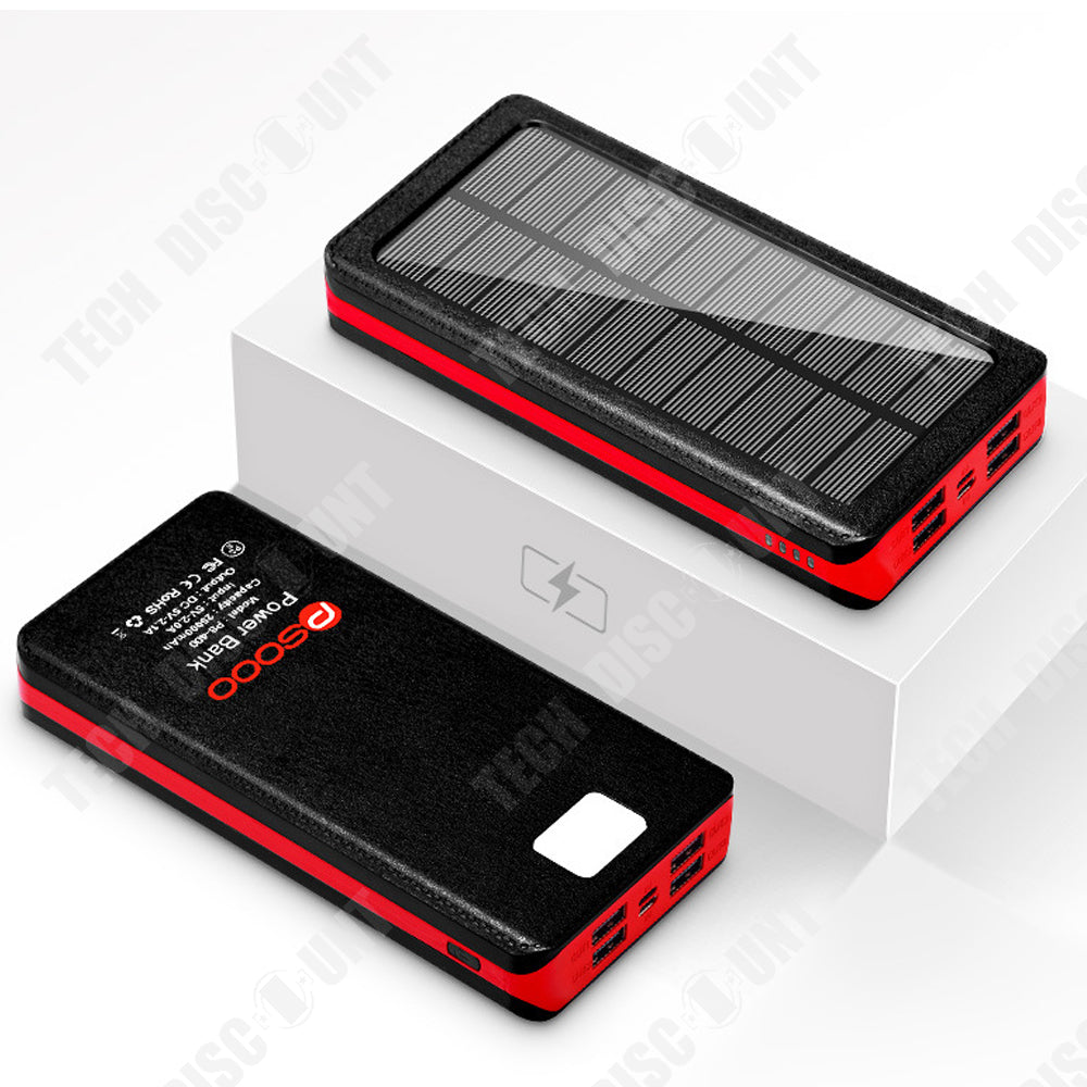Banque de puissance mobile extérieure de banque de puissance solaire de grande capacité 30000 mAh pour le camping étudiant
