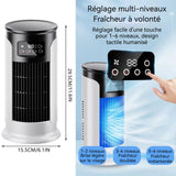 Ventilateur 30cm Réservoir d'eau de 300 ml 6 vitesses de ventilation Prise USB Minuterie Modèle de bureau d'été Mini Ventilateur