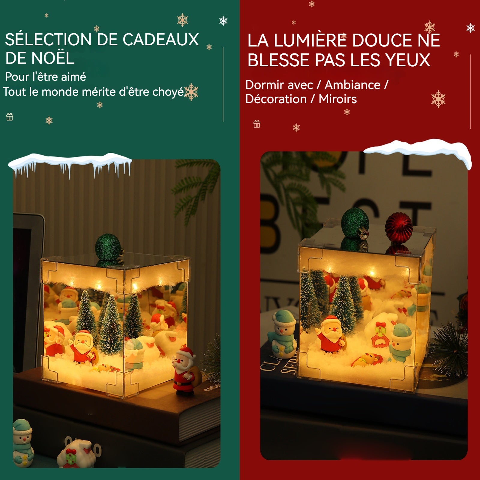 Ornements 12x12cm veilleuse Rubik's cube contient divers accessoires peut être bricolé par vous-même cadeau de noël veilleuse chaude