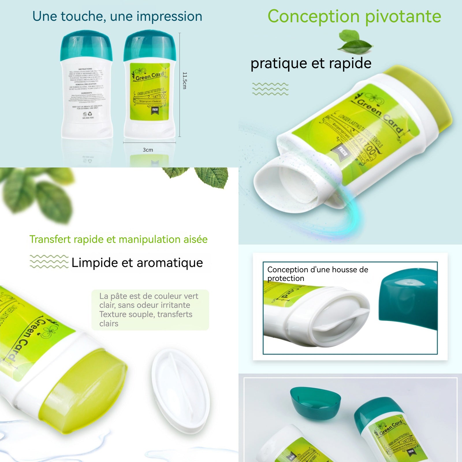 Crème de transfert de tatouage 51g rapide Accessoires de Tatouage fournitures de tatouage Utiliser avec du papier transfert