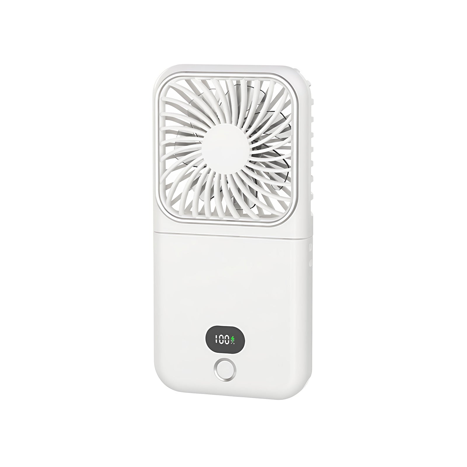 Ventilateur portatif avec miroir ventilateur de charge d'urgence portable d'extérieur USB pliable mini électrique portatif blanc