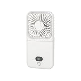 Ventilateur portatif avec miroir ventilateur de charge d'urgence portable d'extérieur USB pliable mini électrique portatif blanc