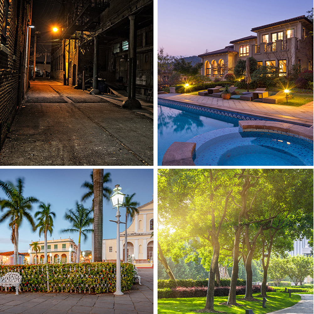 2 pièces LED applique murale solaire extérieure capteur de corps humain lumière IP67 étanche  extérieure étanche lampadaire cour