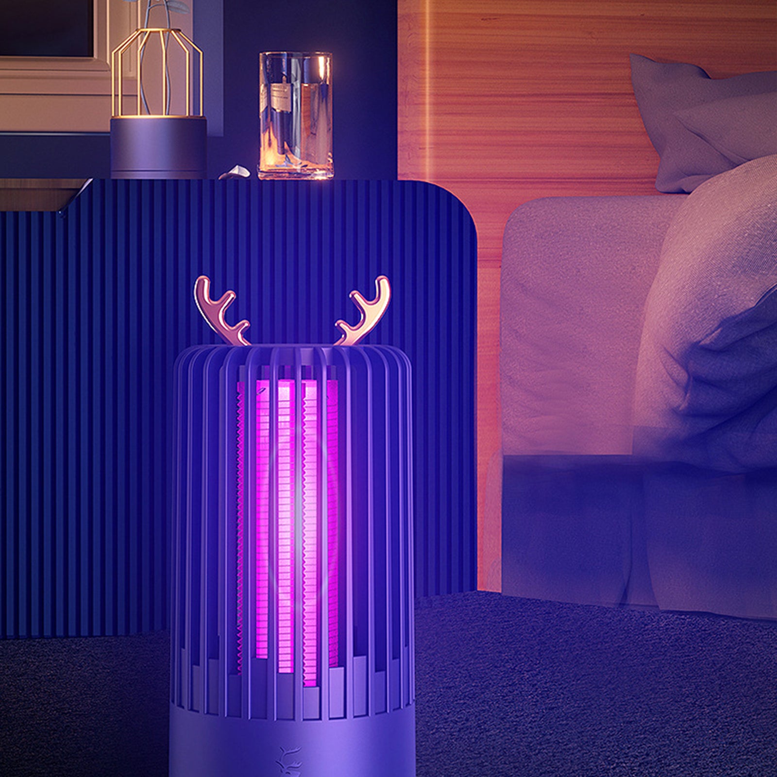 Choc électrique anti-moustique catalyseur de lumière anti-moustique USB mère et enfant lampe de piège à moustiques d'intérieur