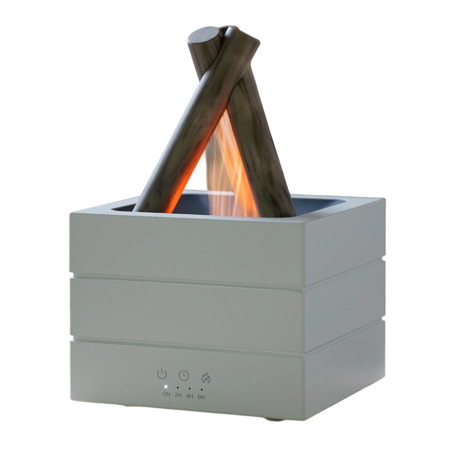 Humidificateur 280ml appareil d'aromathérapie simulant un feu de camp éclairage d'ambiance multicolore atomisation ultrasonique