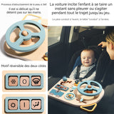 Jouet montessori 20,5x29,5cm busy board le volant simule l'expérience de conduite une variété d'accessoires sûrs et sophistiqués
