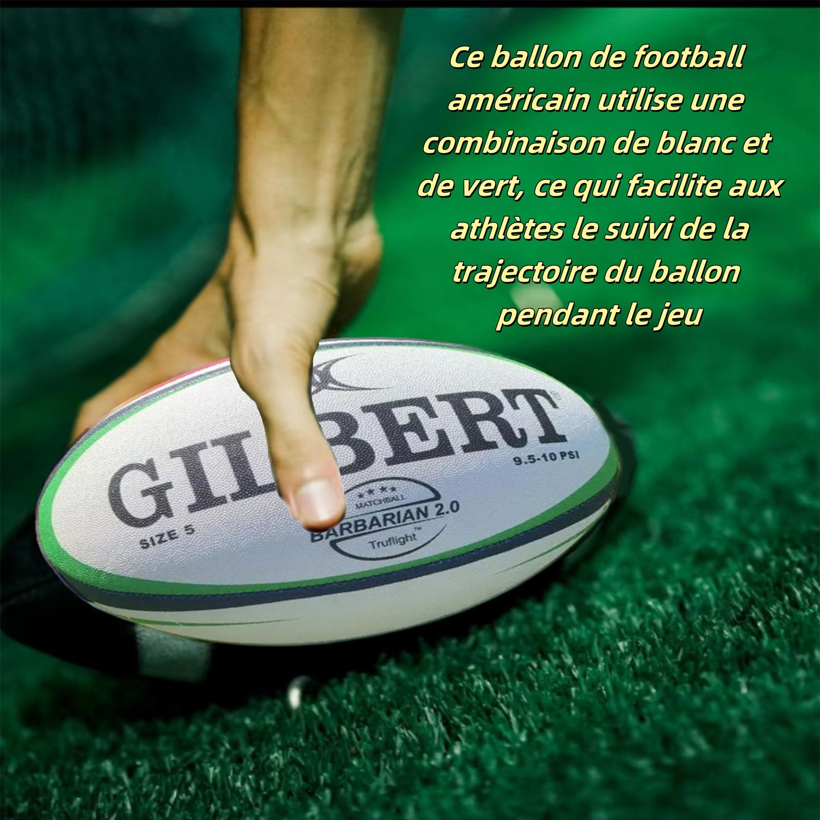 Ballon de rugby 5 convient aux adultes aux enfants aux jeunes qui s'entraînent pour les matchs antidérapant et résistant à l'usure