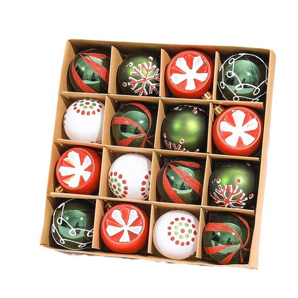 Boule de noël, ornements d'arbre de noël, boule de forme spéciale, robe de vacances, boîte-cadeau, pendentif boule peinte