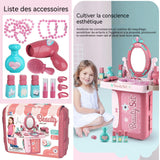 Maquillage enfant fille 3 en 1 valise de maquillage pour enfants coffret maquillage enfant cosmétique fine cadeaux pour enfants