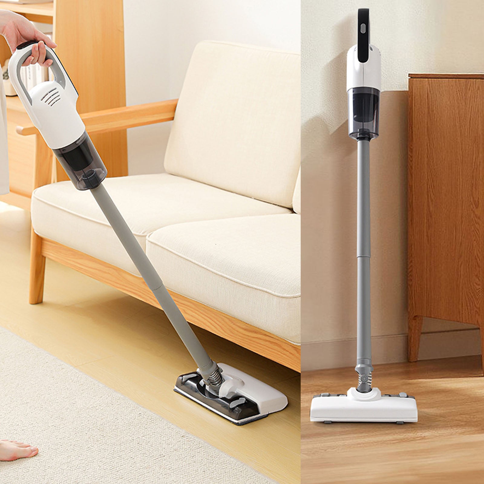 Aspirateur balai sans fil 120w 19kpa 600ml 3ème vitesse longue durée de vie de la batterie convient aux tapis et aux sols durs