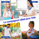 Ventilateur de cou sans pales 1500mah 5 vitesses réglables silencieux affichage numérique éventail de cou ventilateur portable