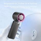 Ventilateur portatif extérieur à grande vitesse de bureau suspendu au cou pliable réfrigération à grande vitesse intérieure noir