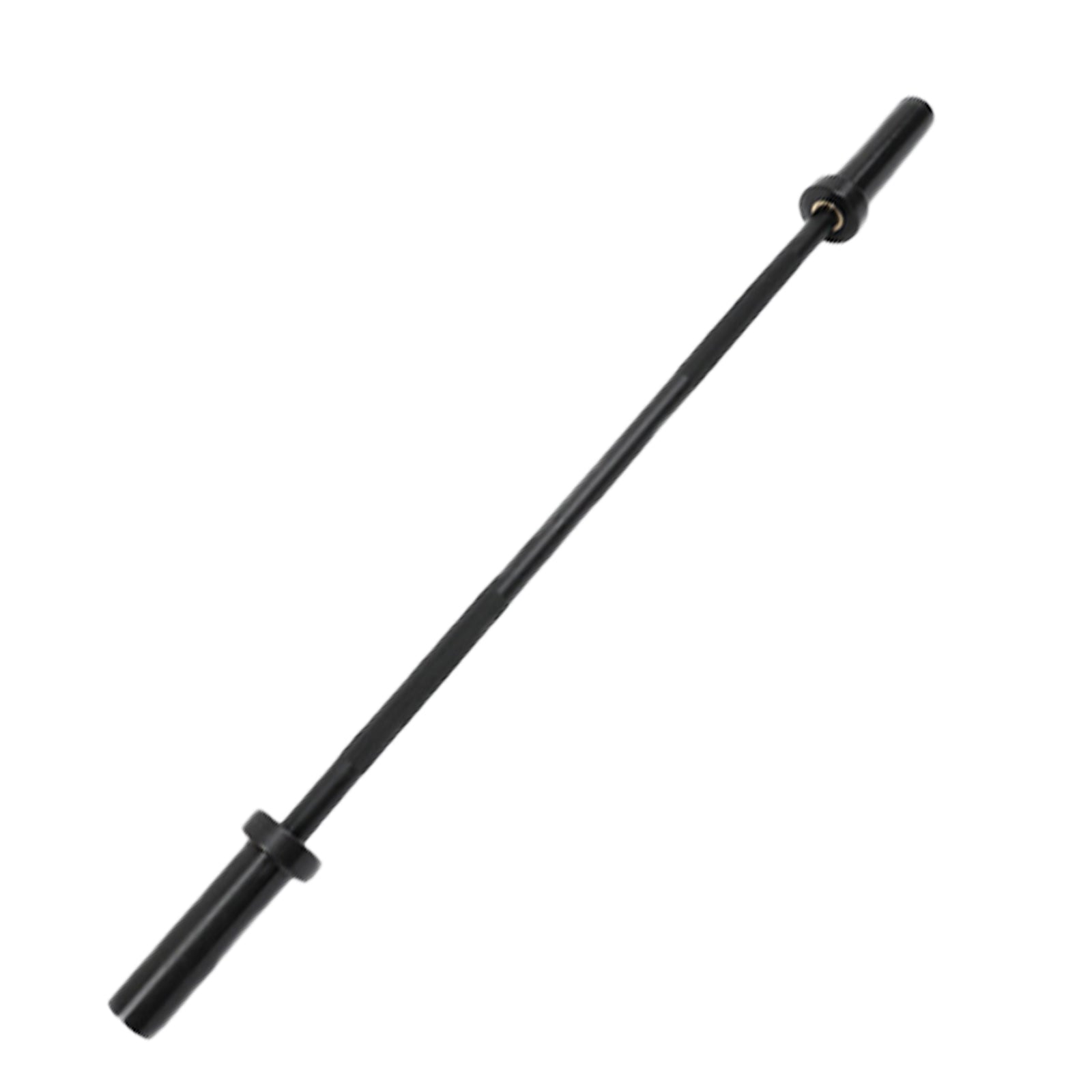 Barre d'haltères 120cm 2.8cm structure à pression droite barre d'haltérophilie à double roulement chrome galvanisé 300LB noir