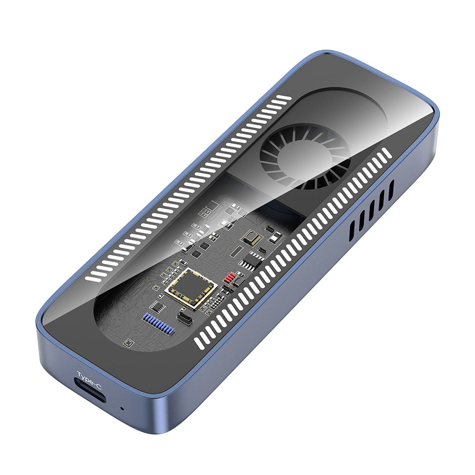 Boîtier SSD M2 NVMe usb3.2 10gbps avec ventilateur compatible boîtier de disque portable grande vitesse pour 2230/2242/2260/2280