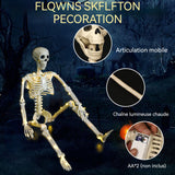 Squelette 90cm halloween squelette lumineux décoration squelette simulé pouvant se tenir debout et se suspendre décoration de fête
