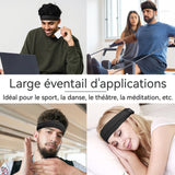 Bandeau bluetooth 5.0 absorbant la transpiration bandeau sport casque de sommeil sans fil bandeau ecouteurs bandeau de sommeil