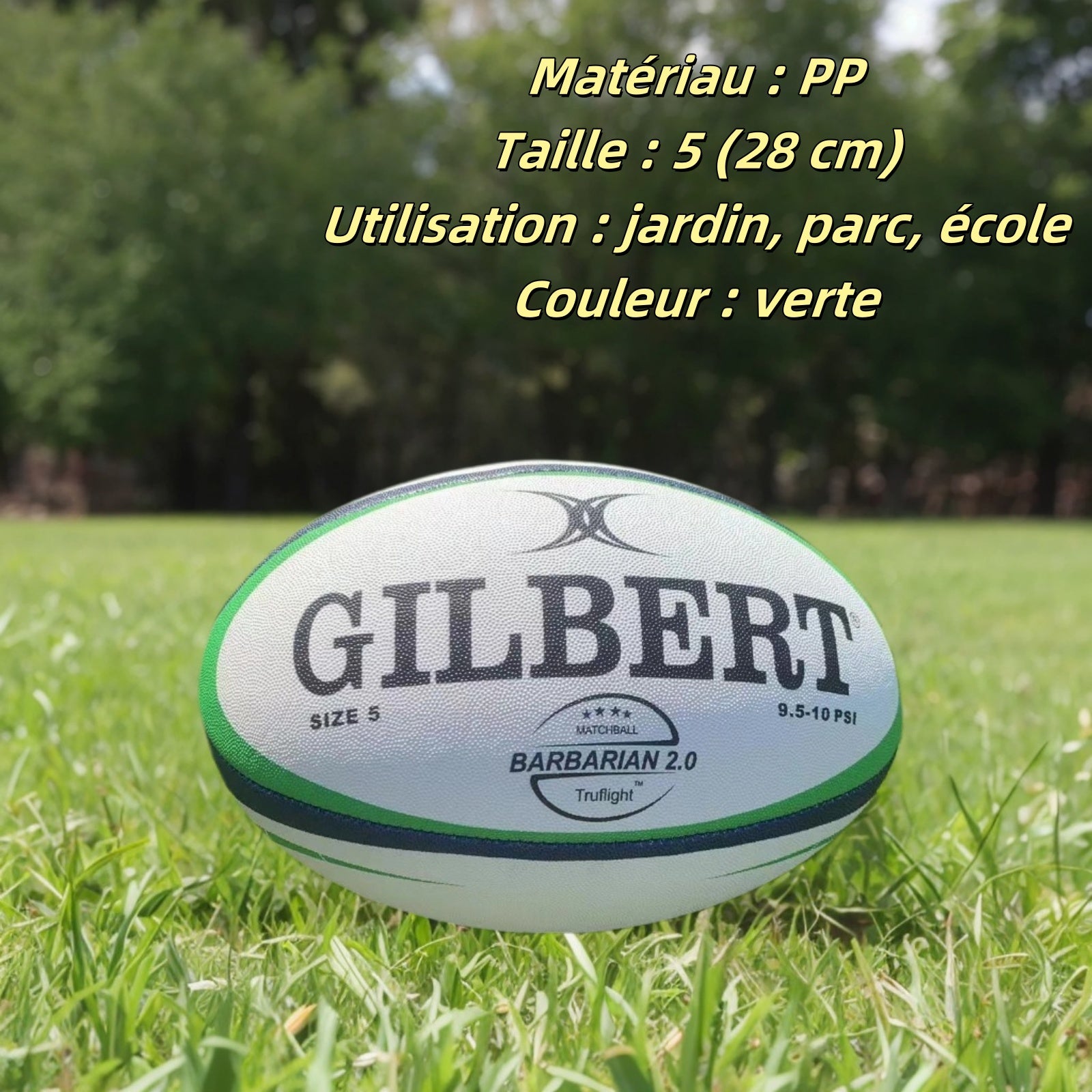 Ballon de rugby 5 convient aux adultes aux enfants aux jeunes qui s'entraînent pour les matchs antidérapant et résistant à l'usure