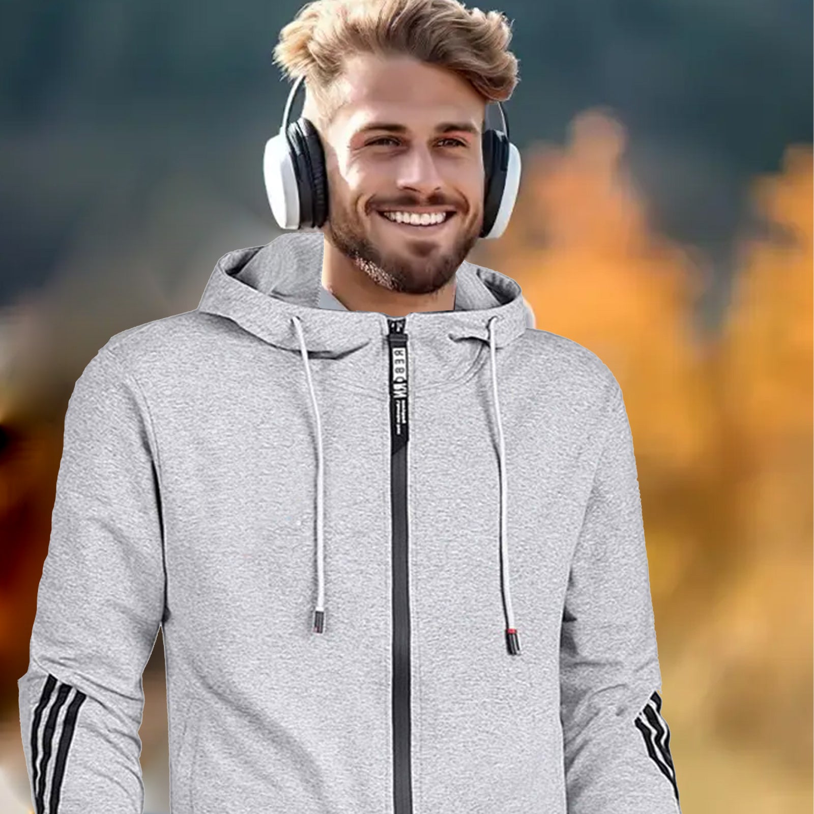 Track suits for men set ensemble de sweat-shirt à capuche gris et pantalon décontracté sweat a capuche homme convient à la course