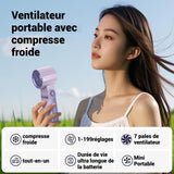 Ventilateur 6000mah 6,2 x 5,7 x 17,8 cm 199 vitesses pliable et portable conception anti-bruit affichage numérique intelligent