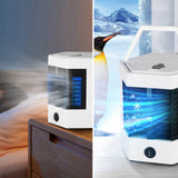 Ventilateur 17 cm Deux modes Humidification par brumisation Double bac à glaçons pour le refroidissement Ventilateur brumisateur