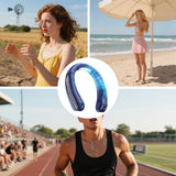 Ventilateur 1200 mah réglage à 5 vitesses avec affichage numérique LED réglable sur deux axes réduction du bruit portable à main