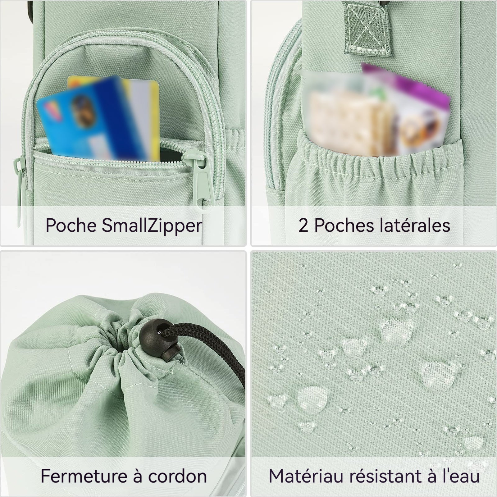 Housse verre Porte-bouteille isotherme 1000 ml avec bandoulière et poche pour téléphone Grande poche avant Parfait pour le sport