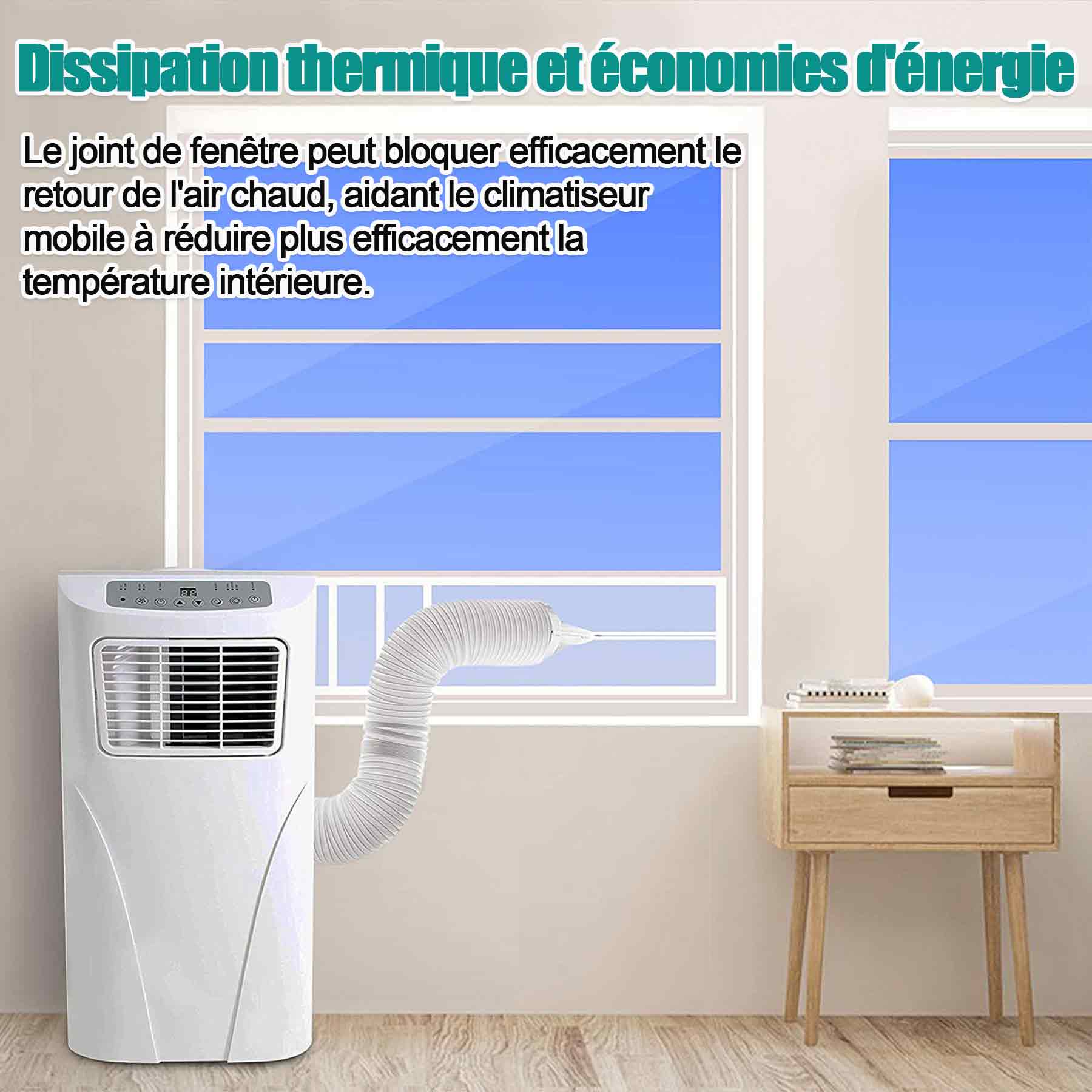 Joint de fenetre climatisation 162x25cm ouverture unique style de fermeture éclair convient au déshumidificateur de climatiseur