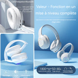 Casque Bluetooth sans Fil monté sur latête 5.2 casque Bluetooth sans filcasque Bluetooth pliableavec fonction de réduction active