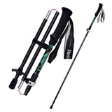 Batons de randonnée 125cm bâton de trekking pliable télescopique fibre bâtons de trekking rétractables canne de marche pliable vert