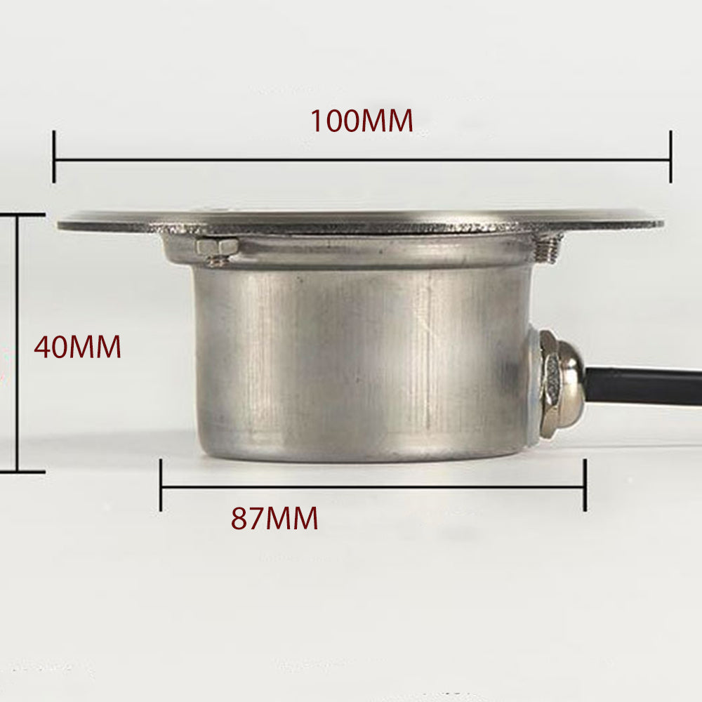 4 Pcs Outdoor Recessed LED Spotlight 3w IP68 Warm Light Ground Buried Light Waterproof Stainless Steel Light Garden Buried Lights