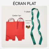 Boite à Bijoux 10x10x10cm Boîte de pommes  Noël Boîte décorative de pomme réveillon de emballage vide boîte cadeau d'accompagnement