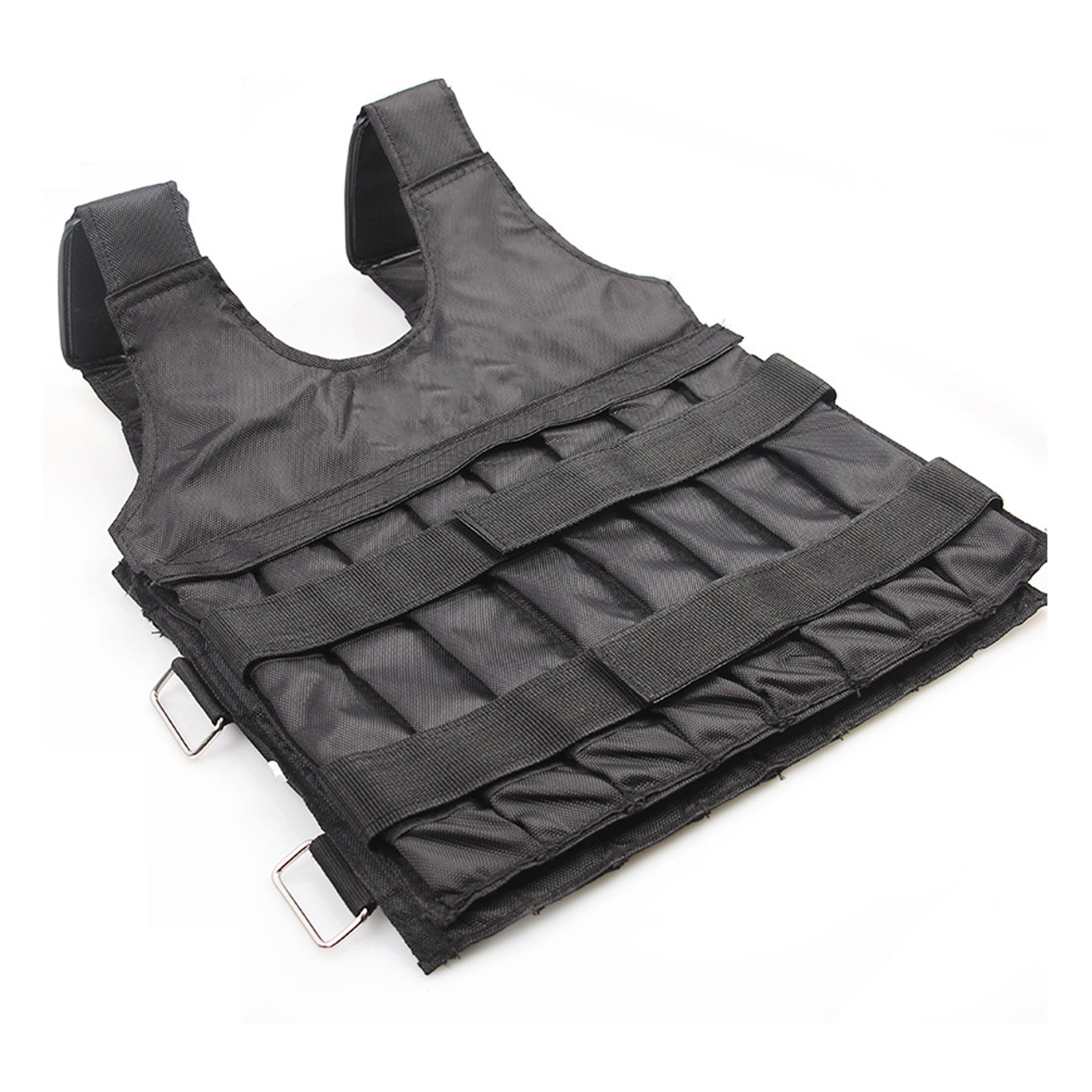 Gilet lesté 55x44cm 50kg gilet lesté réglable veste lestée convient à divers exercices de fitness gilet d'équipement de fitness
