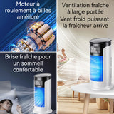 Ventilateur 30cm Réservoir d'eau de 300 ml 6 vitesses de ventilation Prise USB Minuterie Modèle de bureau d'été Mini Ventilateur