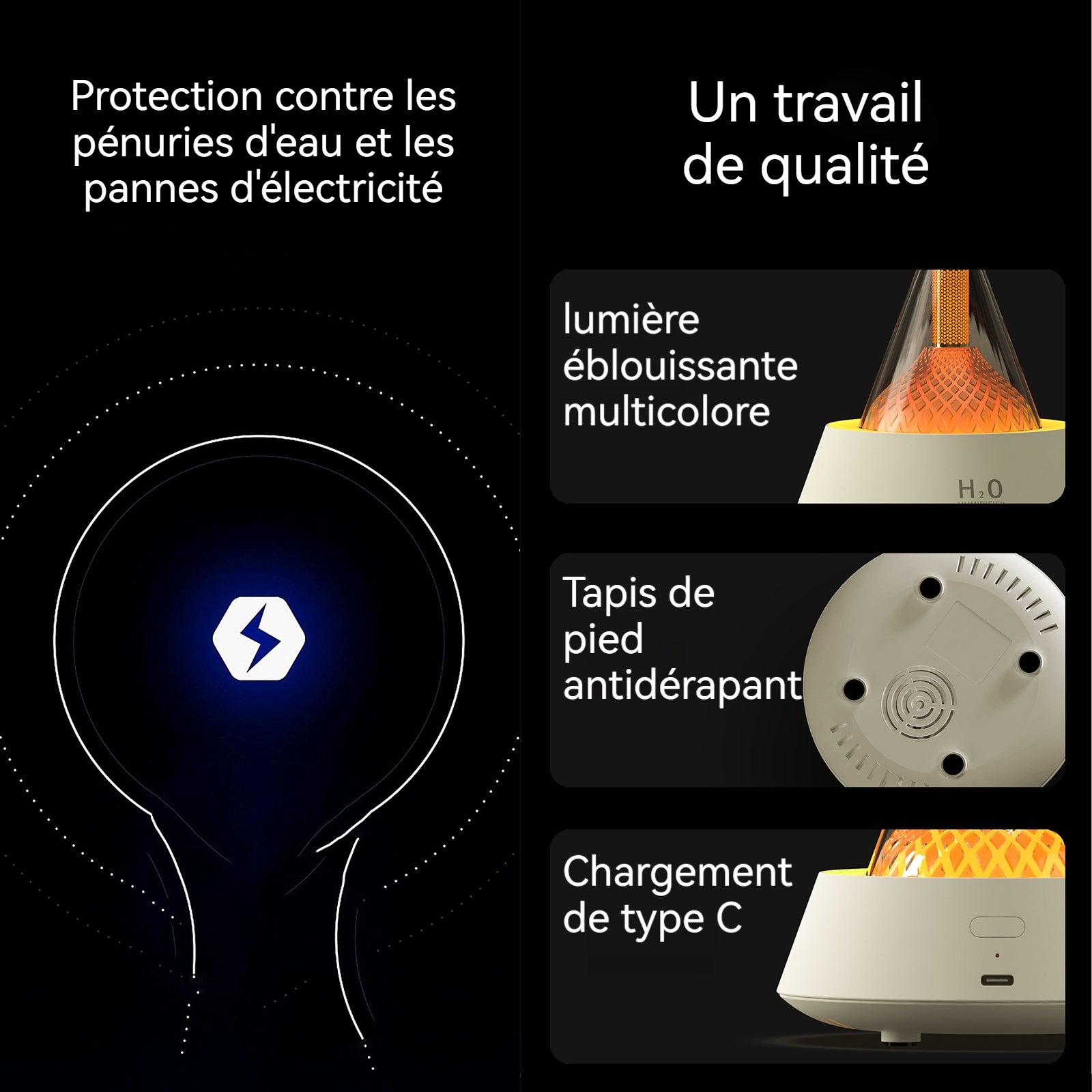 Humidificateur éblouissement coloré humidification nano-brouillard machine d'aromathérapie gouttes d'huile essentielle maison