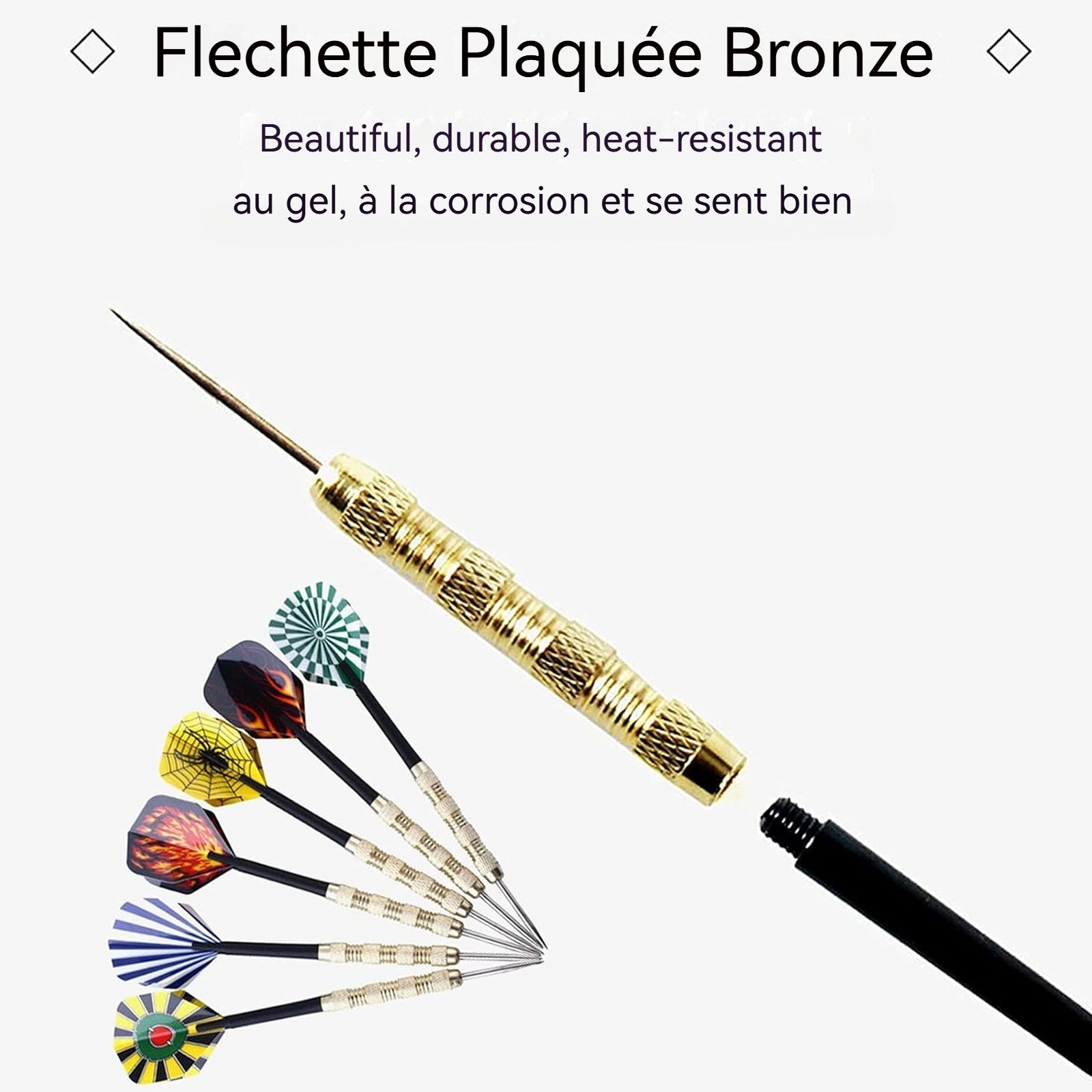 Fléchettes à pointe 18PCS 15,2x0,7x0,7cm professionnelles flechette pointe en acier fléchettes à pointe aiguille jeu de fléchettes