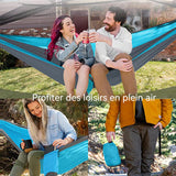 Hamac 270x140cm hamac de camping en plein air peut supporter 300 kg doux et confortable pour le camping en plein air et le jardin