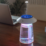Soucoupe volante aromathérapie, humidificateur d'air de bureau de grande capacité, diffuseur à lumière dégradée sept couleurs