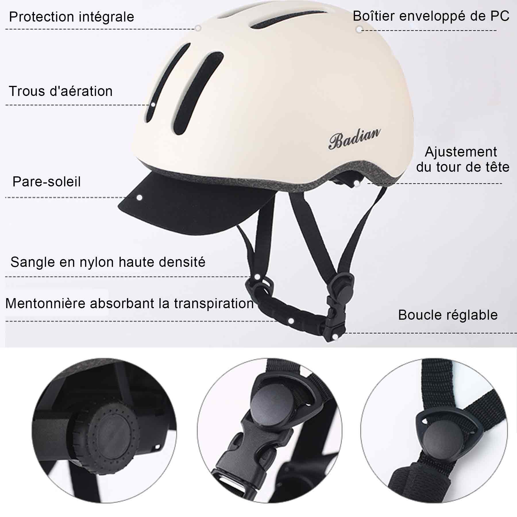 asque velo 58-61cm skate casque trottinette pour trottinette BMX skateboard vélo électrique patins à roulettes casque d'équitation