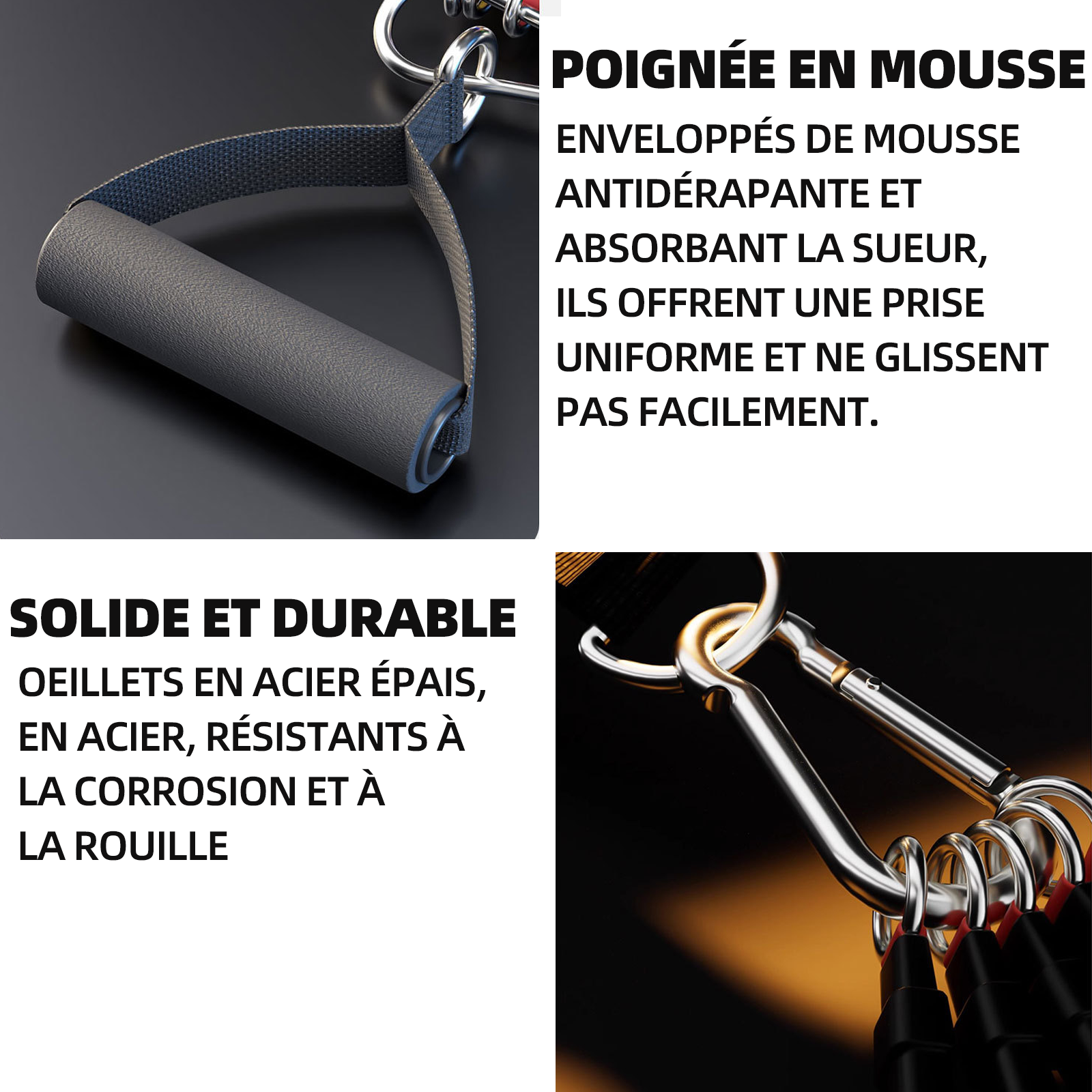 Bande élastique fitness 125 lbs corde de tension bande de résistance résistance elastique latex-barre pilates à pour etirement squat