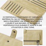 Portefeuille femme longue PU monnaie porte chéquiers porte carte grande capacite simple porte monnaie multi cartes couleur unie