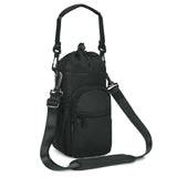 Housse verre 1000 ml avec bandoulière et poche pour téléphone portable Poche avant grande capacité Convient pour le camping Noir