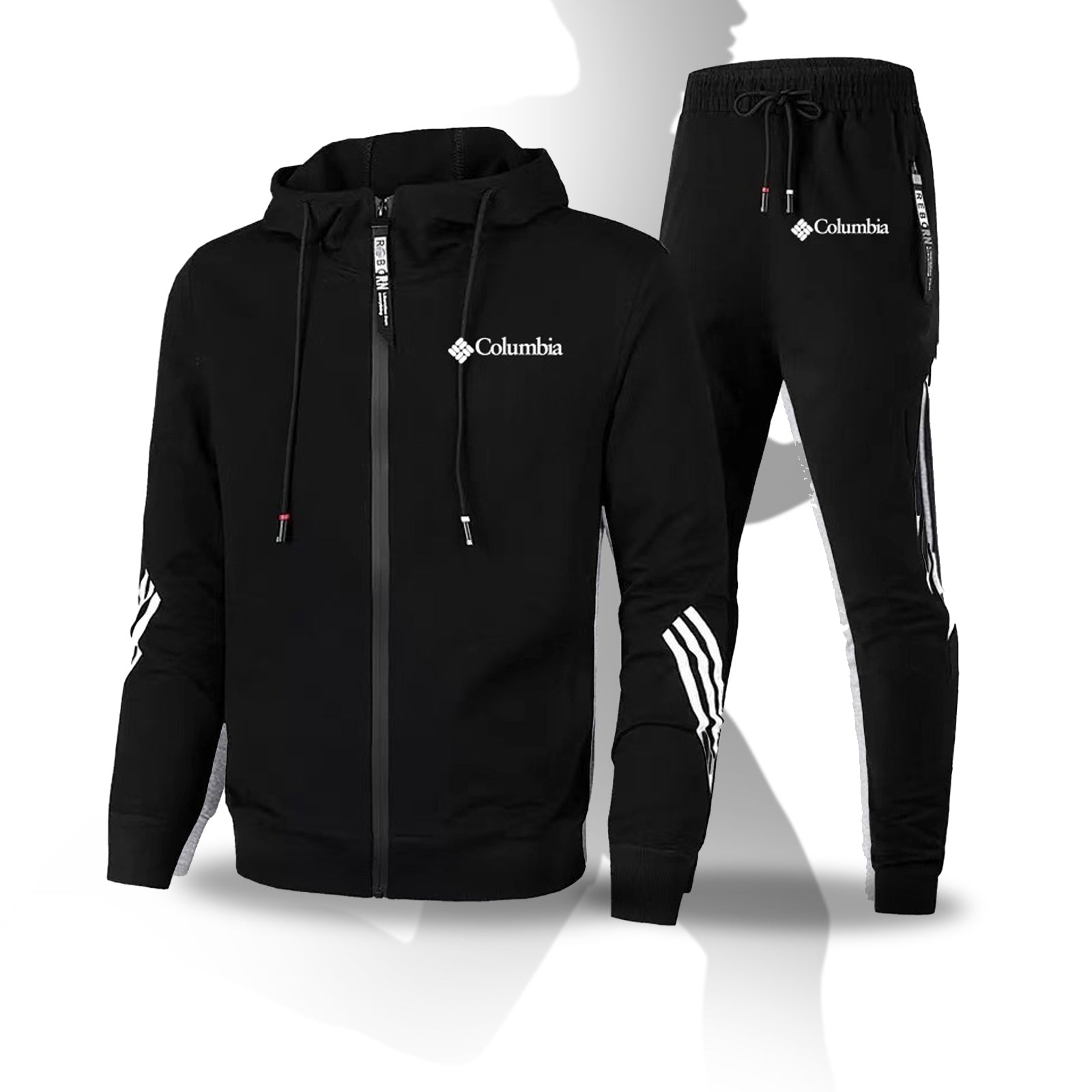 Track suits for men set ensemble de sweat-shirt à capuche noir et pantalon décontracté sweat a capuche homme convient à la course