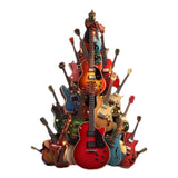 Ornement de guitare 8,89cm ornements décoratifs décoration noël plastique ornements personnalisés cadeaux de vacances accessoires