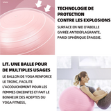 Ballon de yoga épaissie balle de yoga 65 cm gonflable yoga fitness balle d'équilibre pvc épaissi givré balle de yoga macaron rose